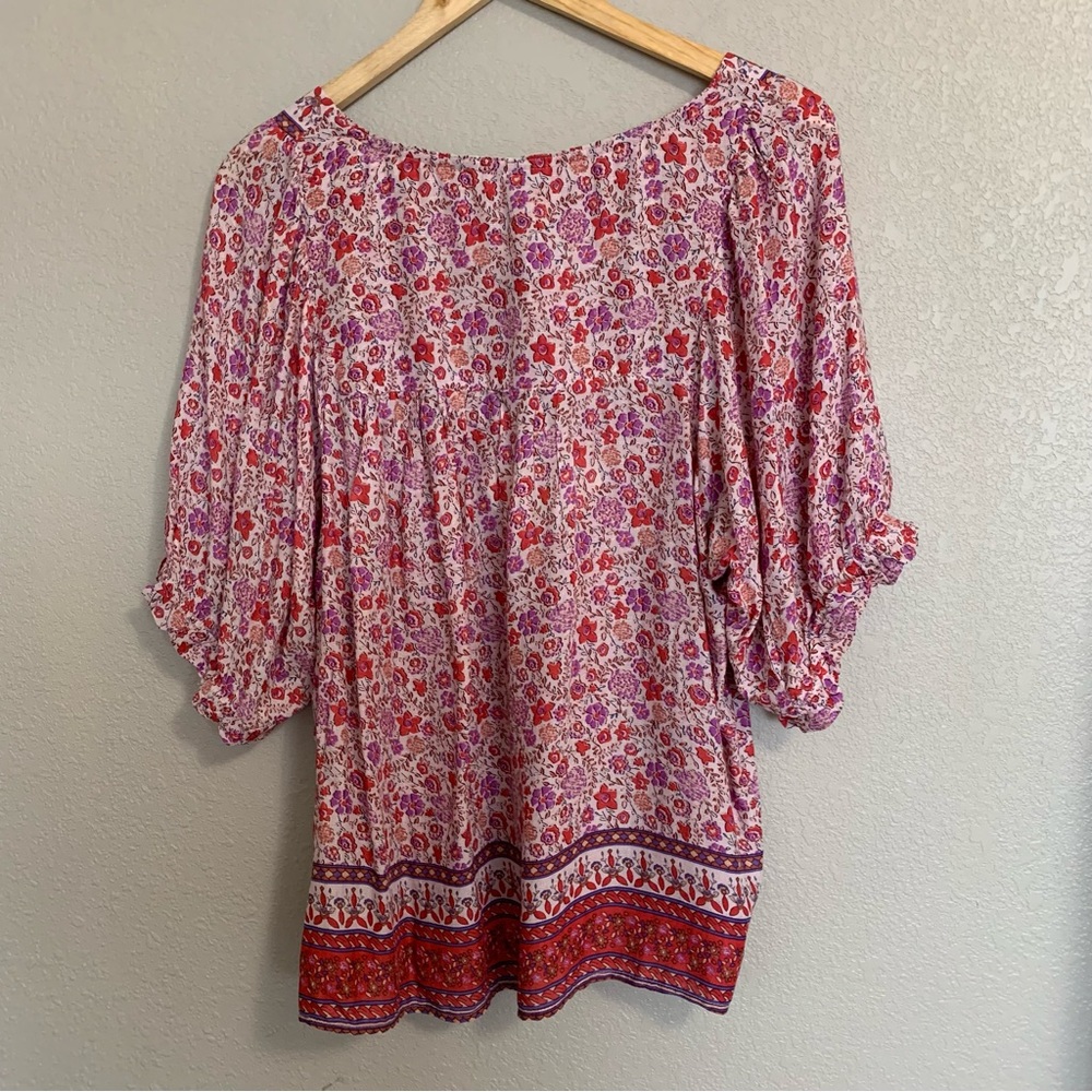Knox Rose 2-Piece Matching Blouse + Skirt Set | Boho Prairie | Rebel Red | XXL - Picture 6 of 14